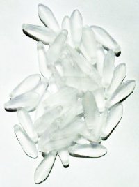 50 5x16mm Matte Transparent Crystal Dagger Beads
